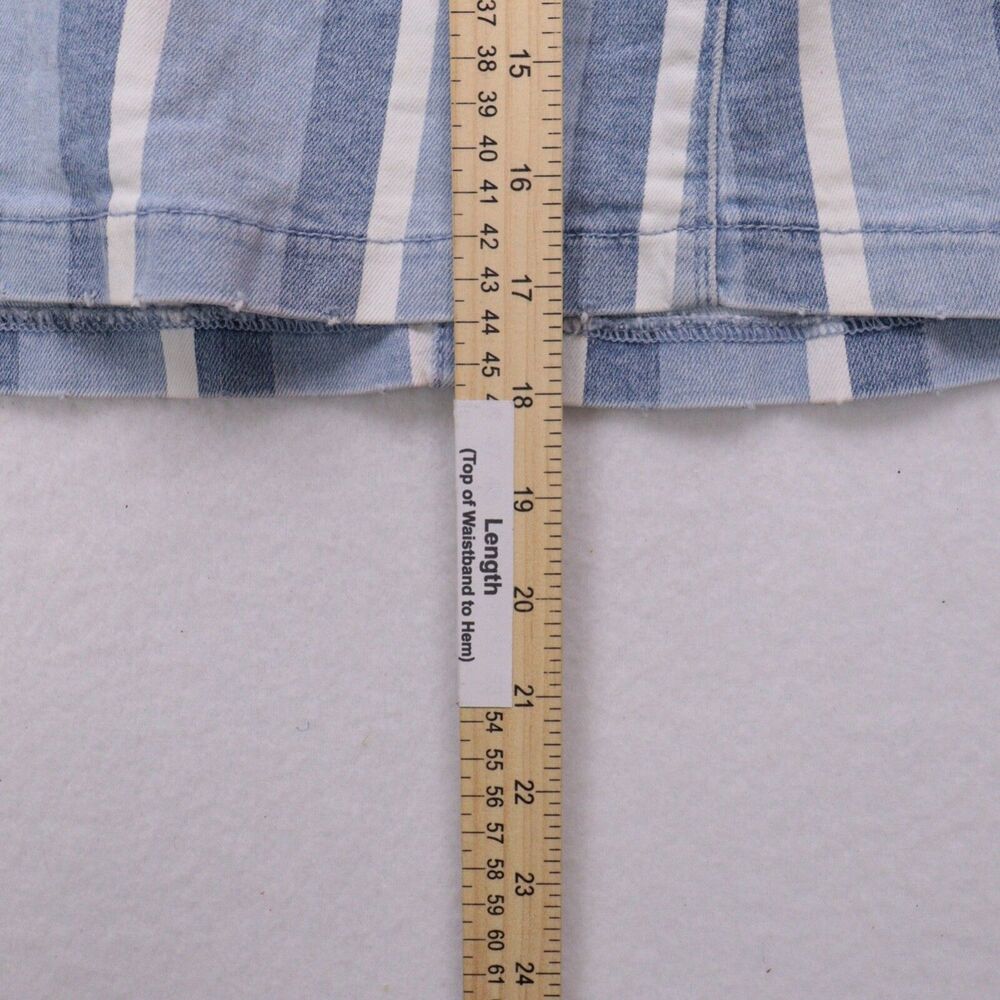 Kut From The Kloth Connie Overlap Jean Skirt Womens Size 12 Asymmetrical Striped - Picture 7 of 8